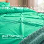 8-Piece Pintuck Pinch Pleated Comforter Set - Includes 4-Piece Sheet Set with Double Sided Storage Pockets