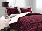 3-Piece Plaid Micro-Suede Reversible Sherpa - Comforter Set