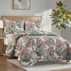 3-Piece Paisley Quilted Reversible Bedspread Coverlet Set