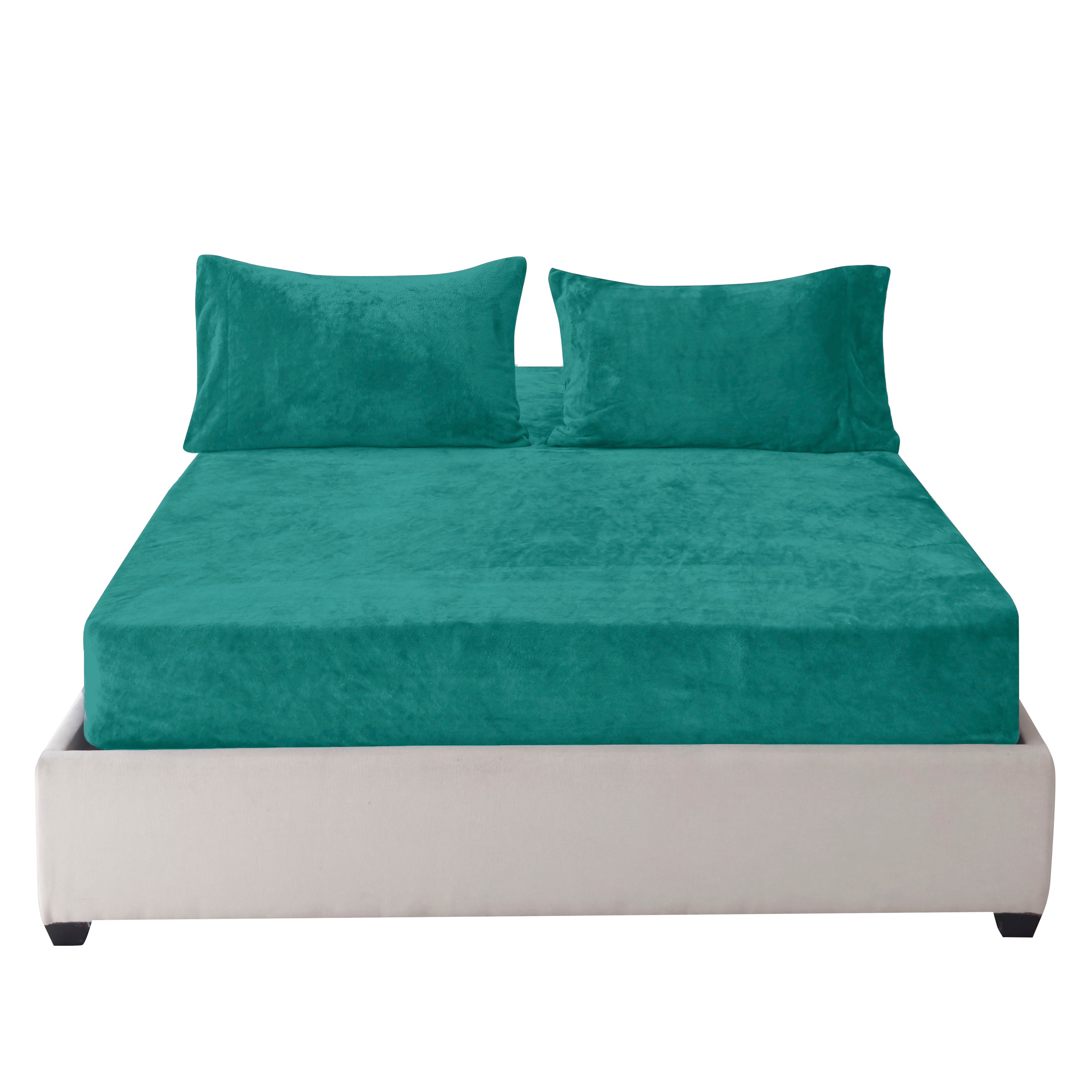 4-Piece Velvet Plush Flannel Sheet Set