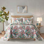 3-Piece Paisley Quilted Reversible Bedspread Coverlet Set