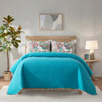 3-Piece Paisley Quilted Reversible Bedspread Coverlet Set