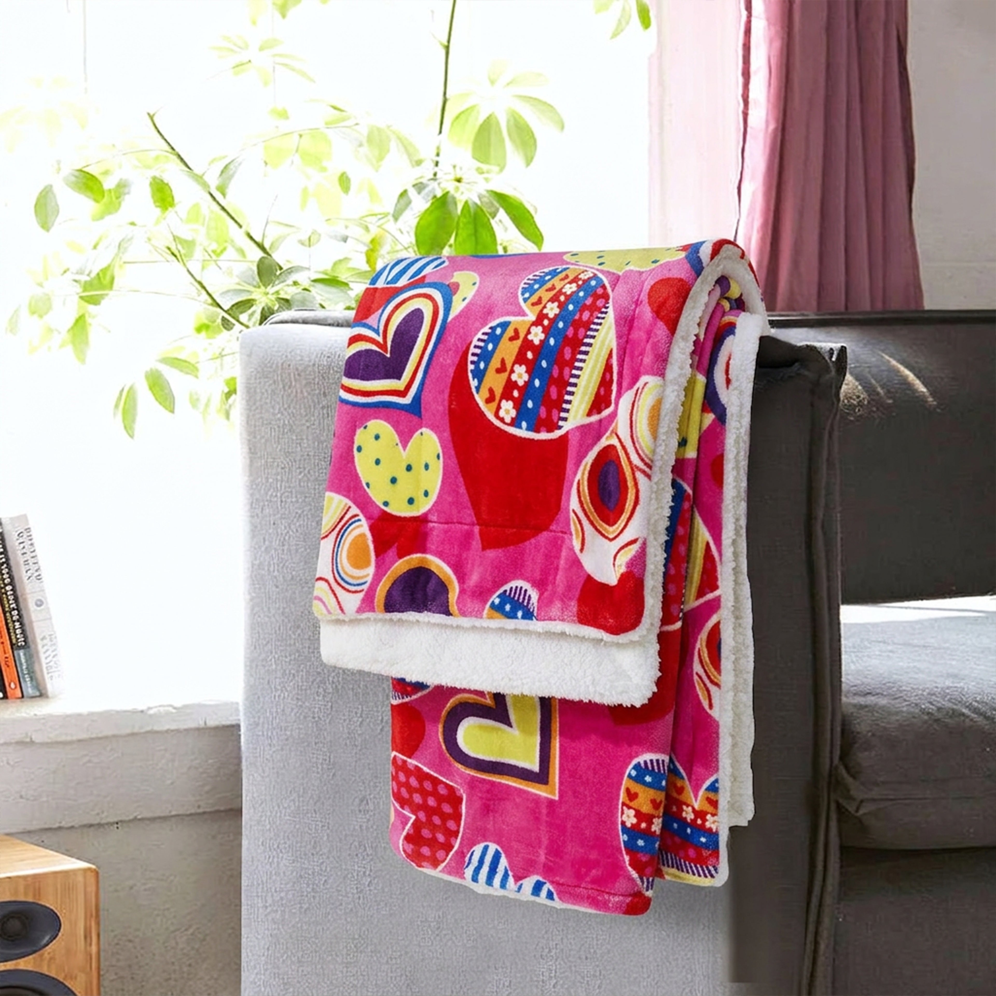Valentine's Day 50" x 60" Throw - Love Theme Flannel Fleece Throw Blanket