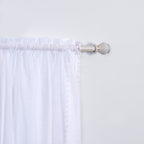 Set of 2 Pom Pom Tasseled Sheer Curtain - Rod Pocket