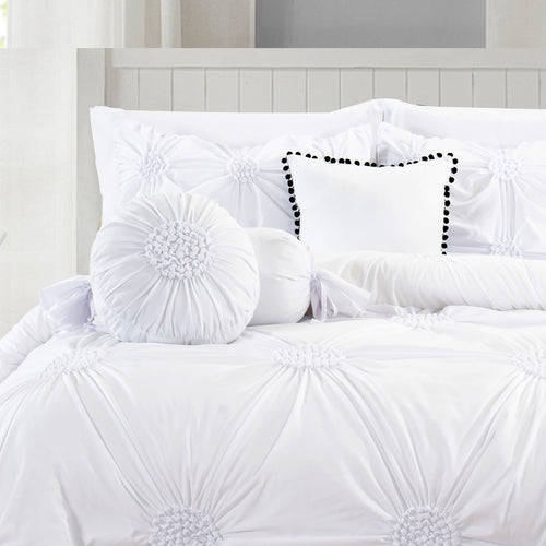 10-Piece Sunflower Comforter Set - Includes 4-Piece Sheet Set with Double Sided Storage Pockets