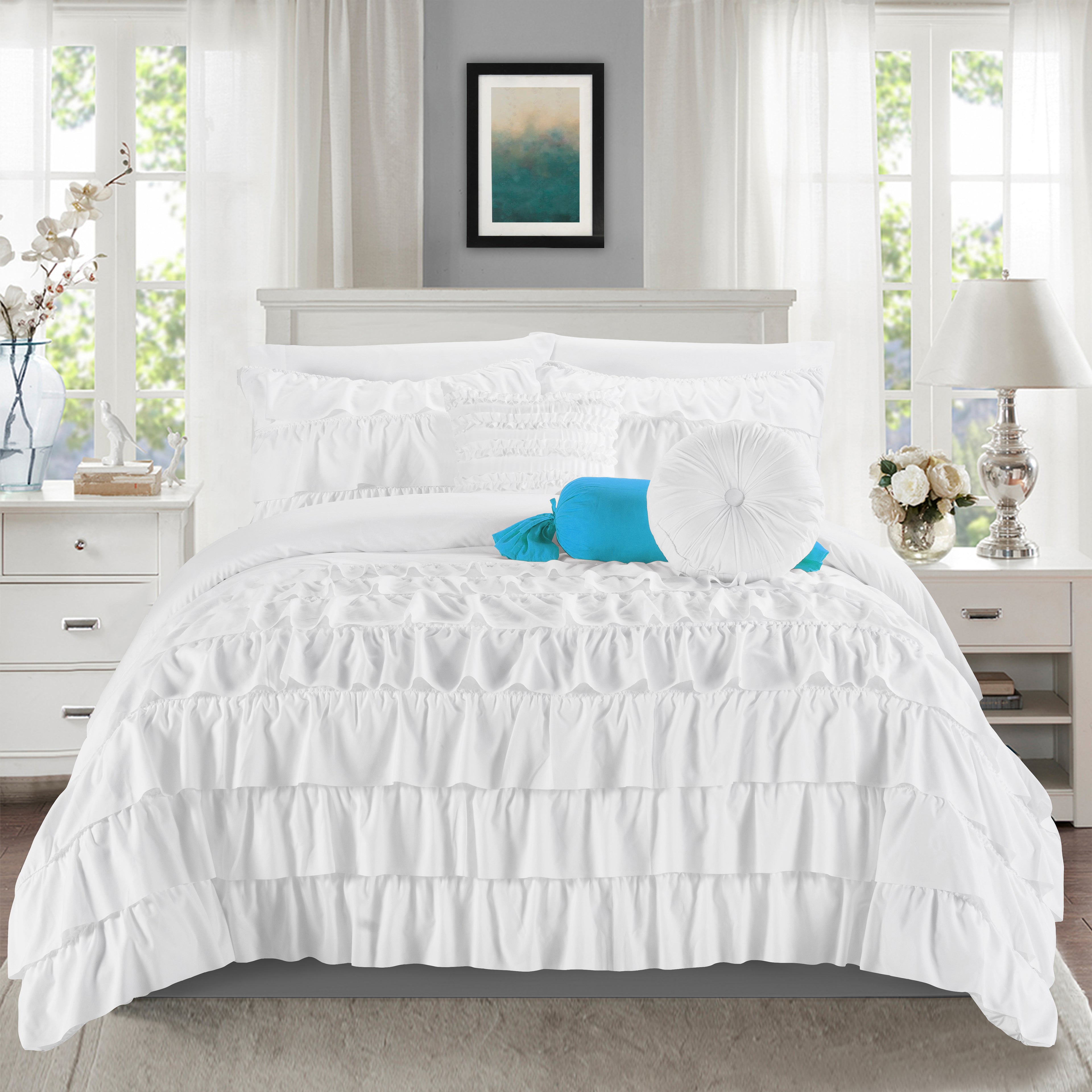 10-Piece Cinderella Comforter Set, Includes 4-Piece Sheet Set with Double Sided Storage Pockets