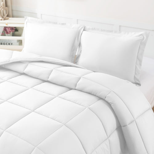 3 Piece Cotton Comforter - Down Alternative Hotel Premium Quality