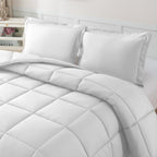 3-Piece Box Stitched Comforter & Shams - Duvet Insert with 4 Corner Tabs