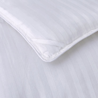 Elegant Comfort 3-Piece Stripe Cotton Box Stitched Comforter Set-Cotton Duvet Insert with 4 Corner Tabs
