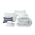 12-Piece Amy Oversized Comforter Set - Includes 6-Piece Sheet Set with Double Sided Storage Pockets
