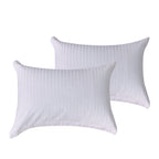 3-Piece Stripe Cotton Box Stitched Comforter Set-Cotton Duvet Insert with 4 Corner Tabs