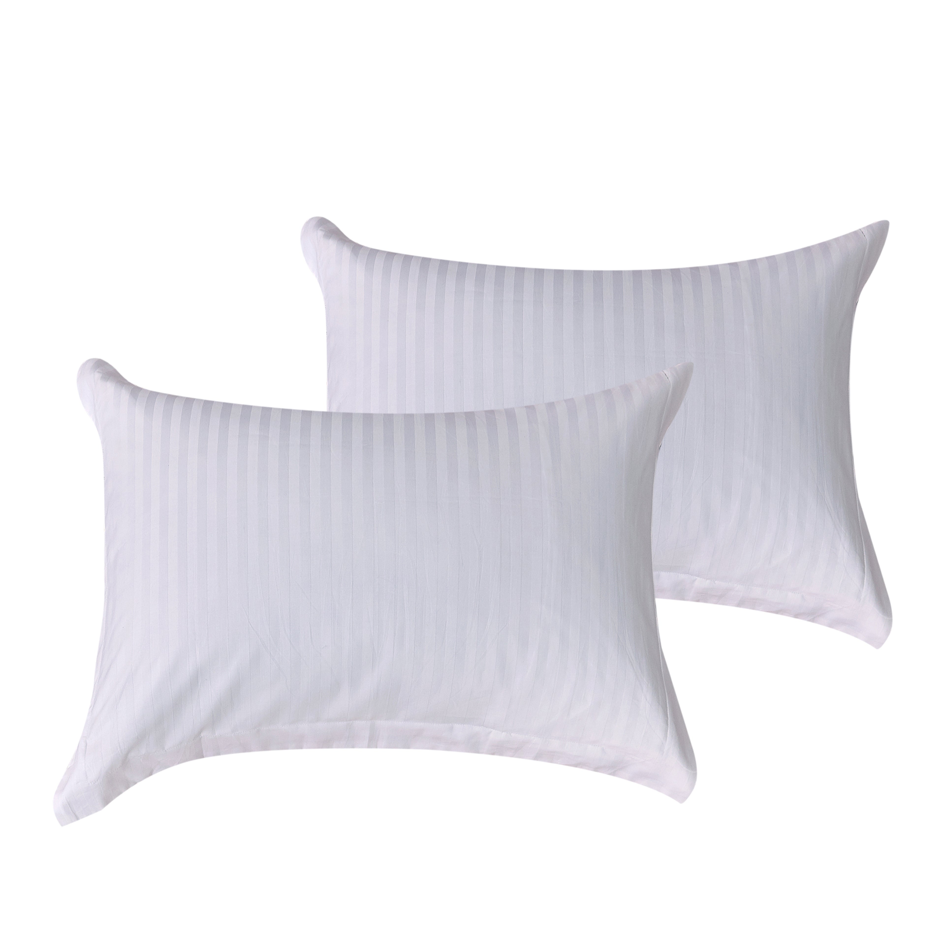 3-Piece Stripe Cotton Box Stitched Comforter Set-Cotton Duvet Insert with 4 Corner Tabs