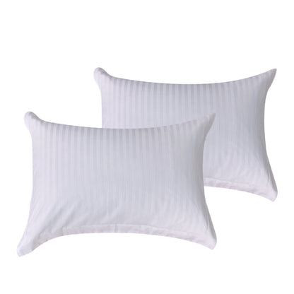 Elegant Comfort 3-Piece Stripe Cotton Box Stitched Comforter Set-Cotton Duvet Insert with 4 Corner Tabs