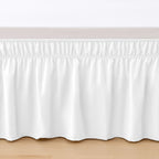 1-Piece Ruffle Bed Skirt - Around Style Elastic Bed Wrap - 16 inch Drop