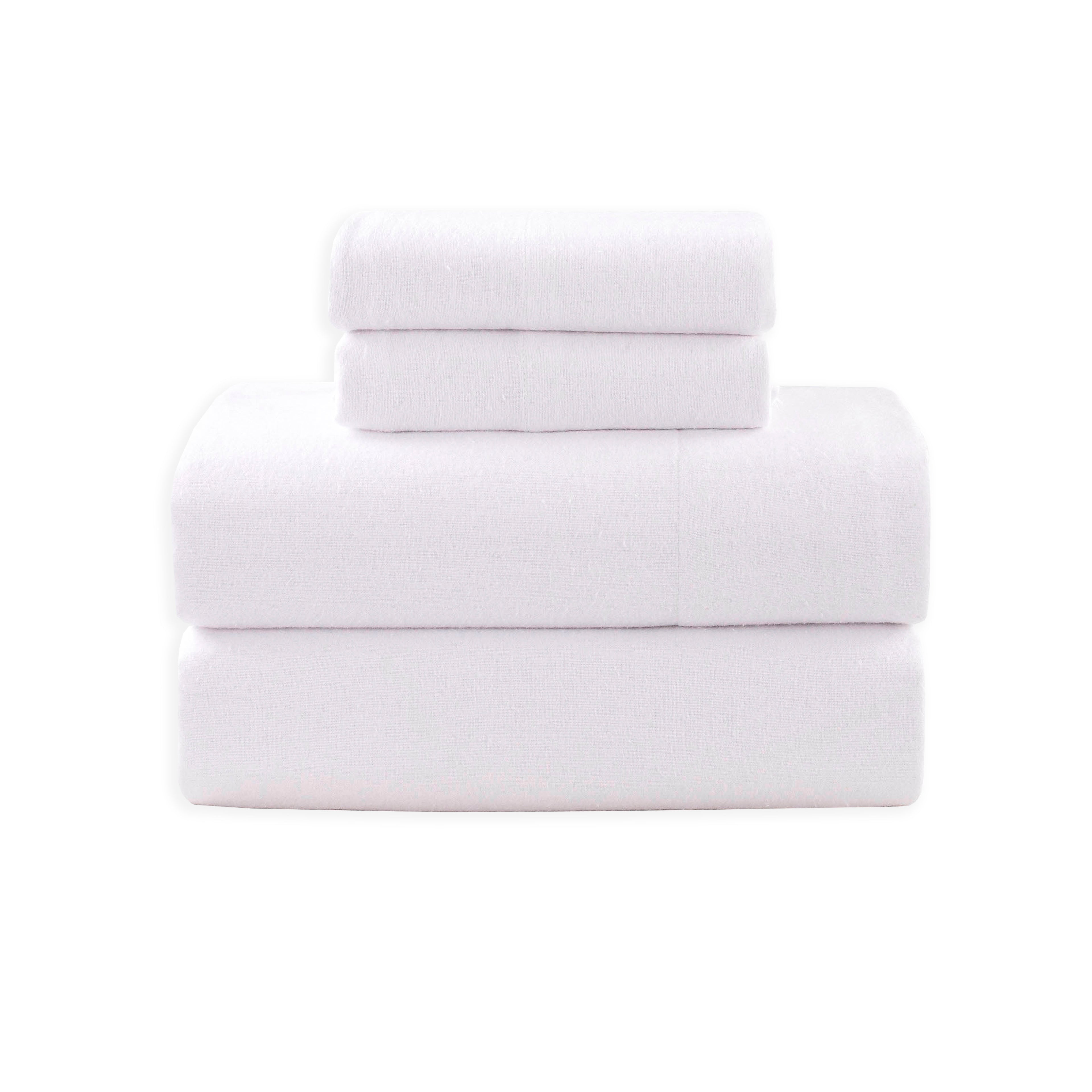 4-Piece Cotton Flannel Sheet Set - 100% Turkish Cotton