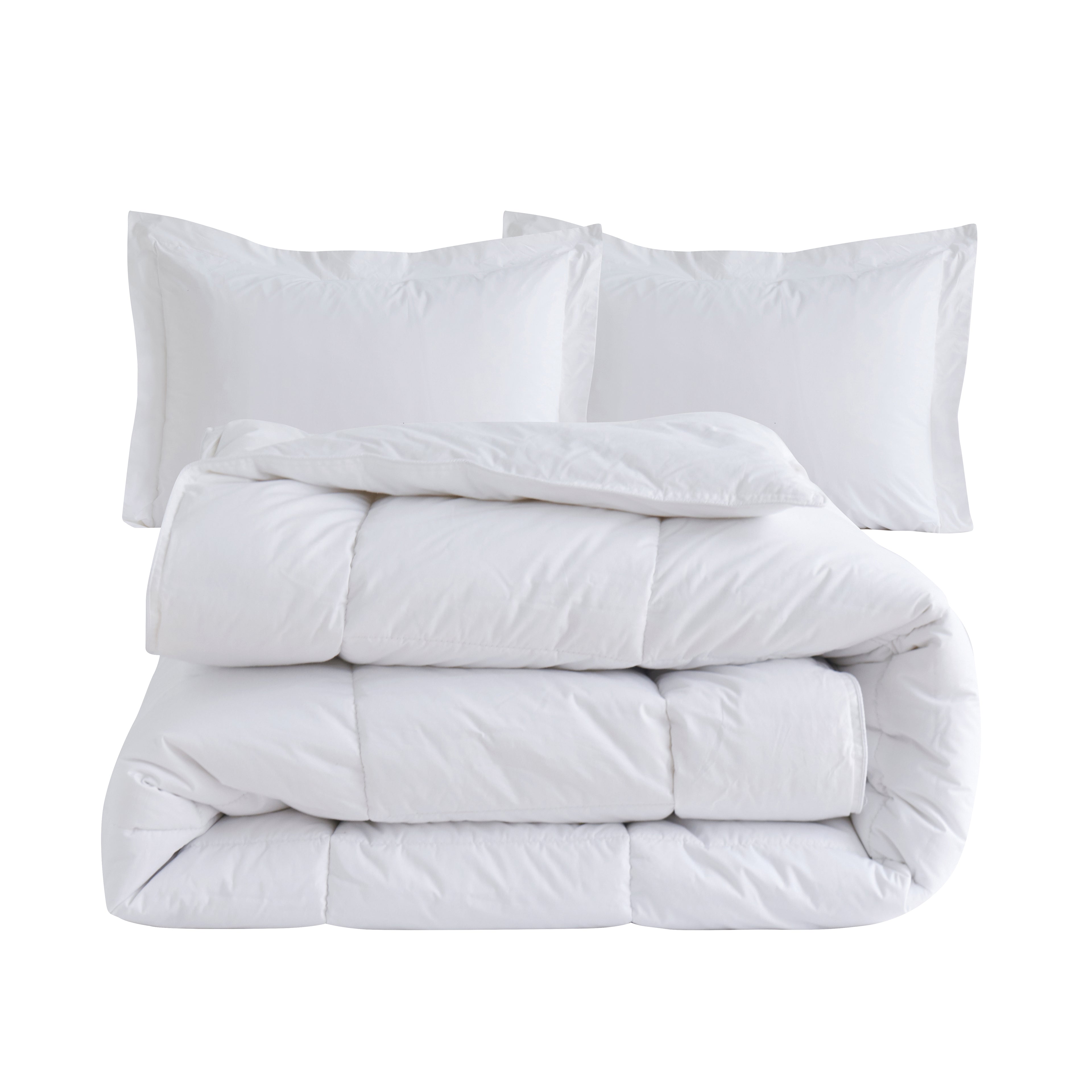 3 Piece Cotton Comforter - Down Alternative Hotel Premium Quality