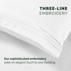 Extra deep Pocket 3 Line Embroidery, 6-Piece Sheet Set