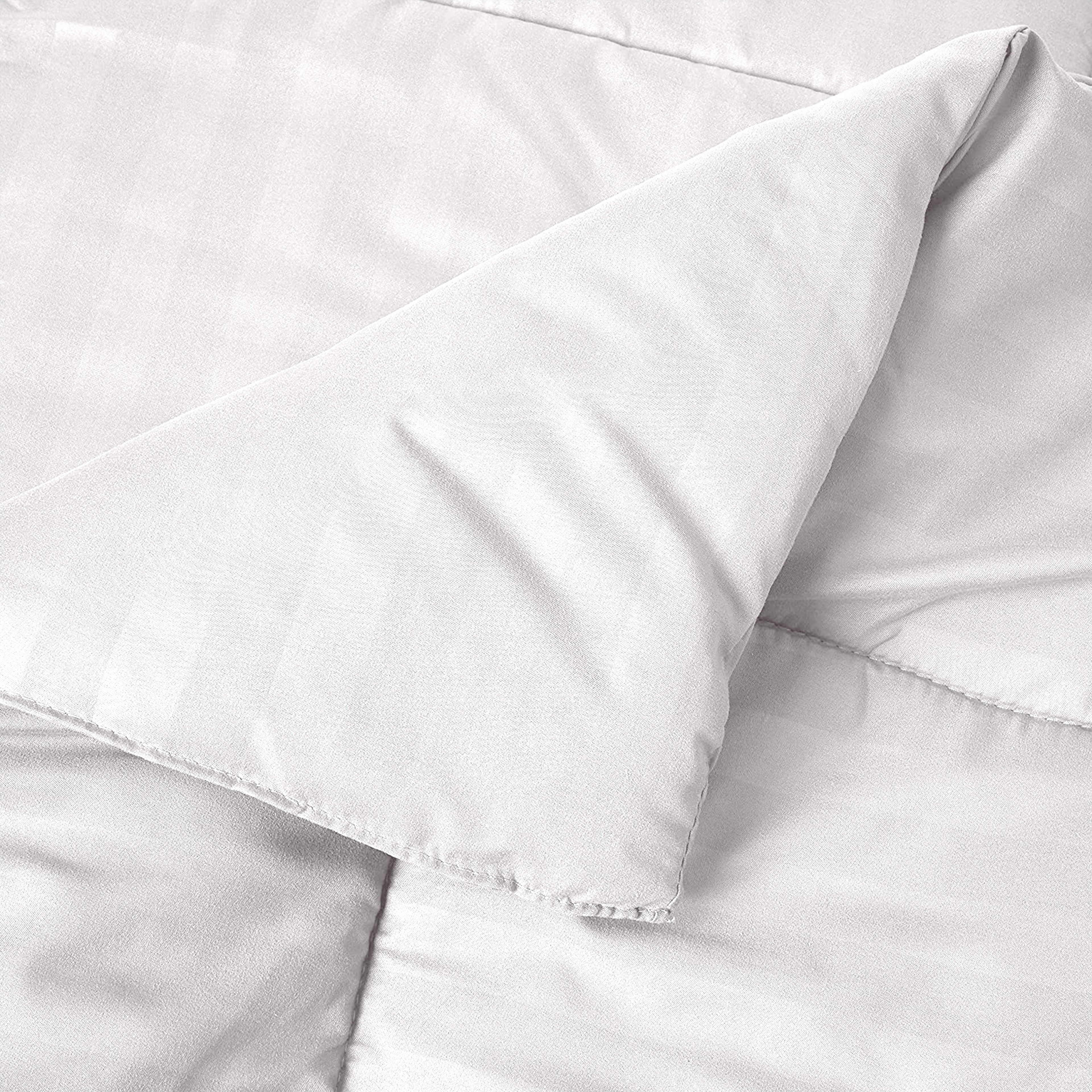 8-Piece Dobby Stripe Comforter Set - Includes 4-Piece Sheet Set with Double Sided Storage Pockets