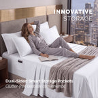 Extra deep Pocket 3 Line Embroidery, 6-Piece Sheet Set