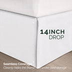 8-Piece Pintuck Pinch Pleated Comforter Set - Includes 4-Piece Sheet Set with Double Sided Storage Pockets