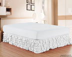 1-Piece Multi-Ruffle Bed Skirt - 15 inch Drop - Classy Bed skirt