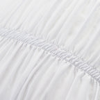 10-Piece Pleated Comforter Set - Includes 4-Piece Sheet Set with Double Sided Storage Pockets