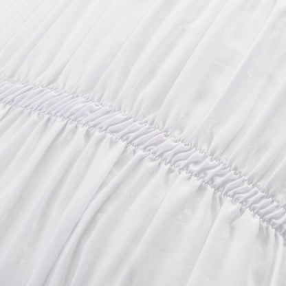 Elegant Comfort 10-Piece Pleated Comforter Set - Includes 4-Piece Sheet Set with Double Sided Storage Pockets