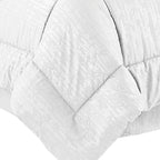 8-Piece Bamboo Floral Pattern Comforter Set- Includes 4-Piece Sheet Set with Double Sided Storage Pockets