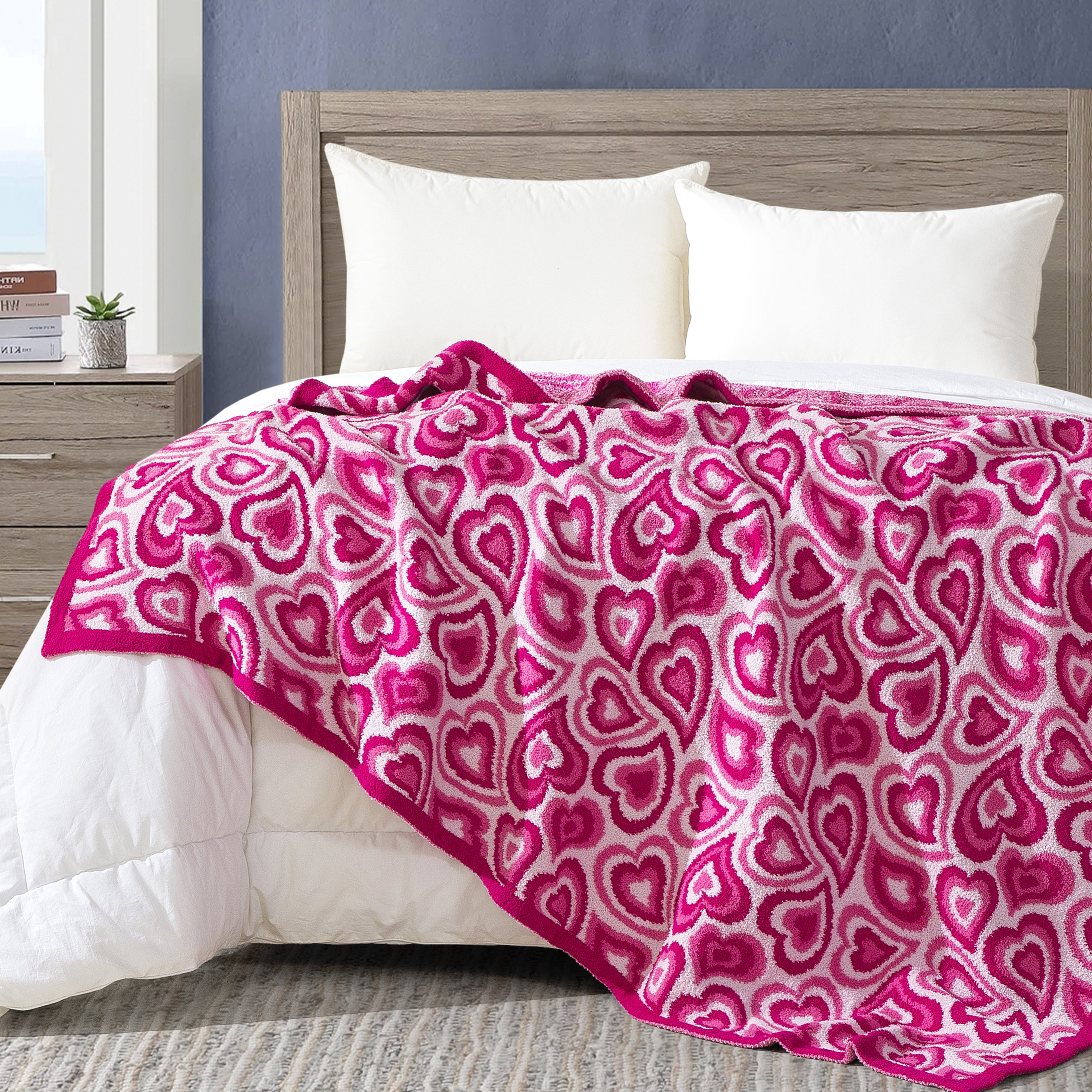 50" x 70"  Ultra Soft Checkered Knitted Throw Blanket