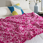 50" x 70"  Ultra Soft Checkered Knitted Throw Blanket