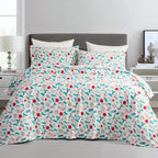 4-Piece Holiday Christmas Velvet Plush Flannel Sheet Set