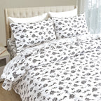 4-Piece Holiday Cotton Flannel Sheet Set - 100% Turkish Cotton
