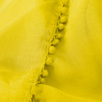 Set of 2 Pom Pom Tasseled Sheer Curtain - Rod Pocket