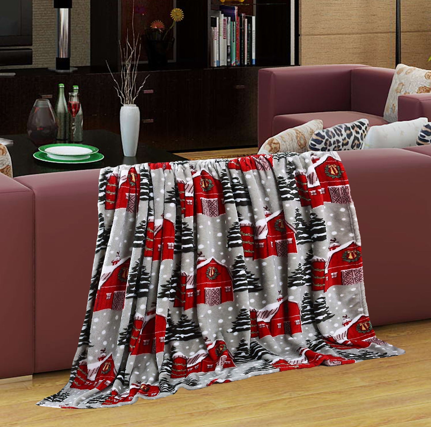 Elegant Comfort 50" x 60" Holiday Velvet Plush Blanket Throw - 50 x 60 inches