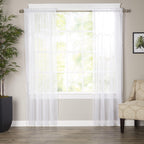 Set of 2 Sheer Curtain Panels - Rod Pocket