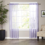 Set of 2 Sheer Curtain Panels - Rod Pocket
