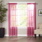 Set of 2 Sheer Curtain Panels - Rod Pocket