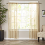 Set of 2 Sheer Curtain Panels - Rod Pocket