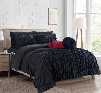Elegant Comfort 10-Piece Cinderella Comforter Set, Includes 4-Piece Sheet Set with Double Sided Storage Pockets