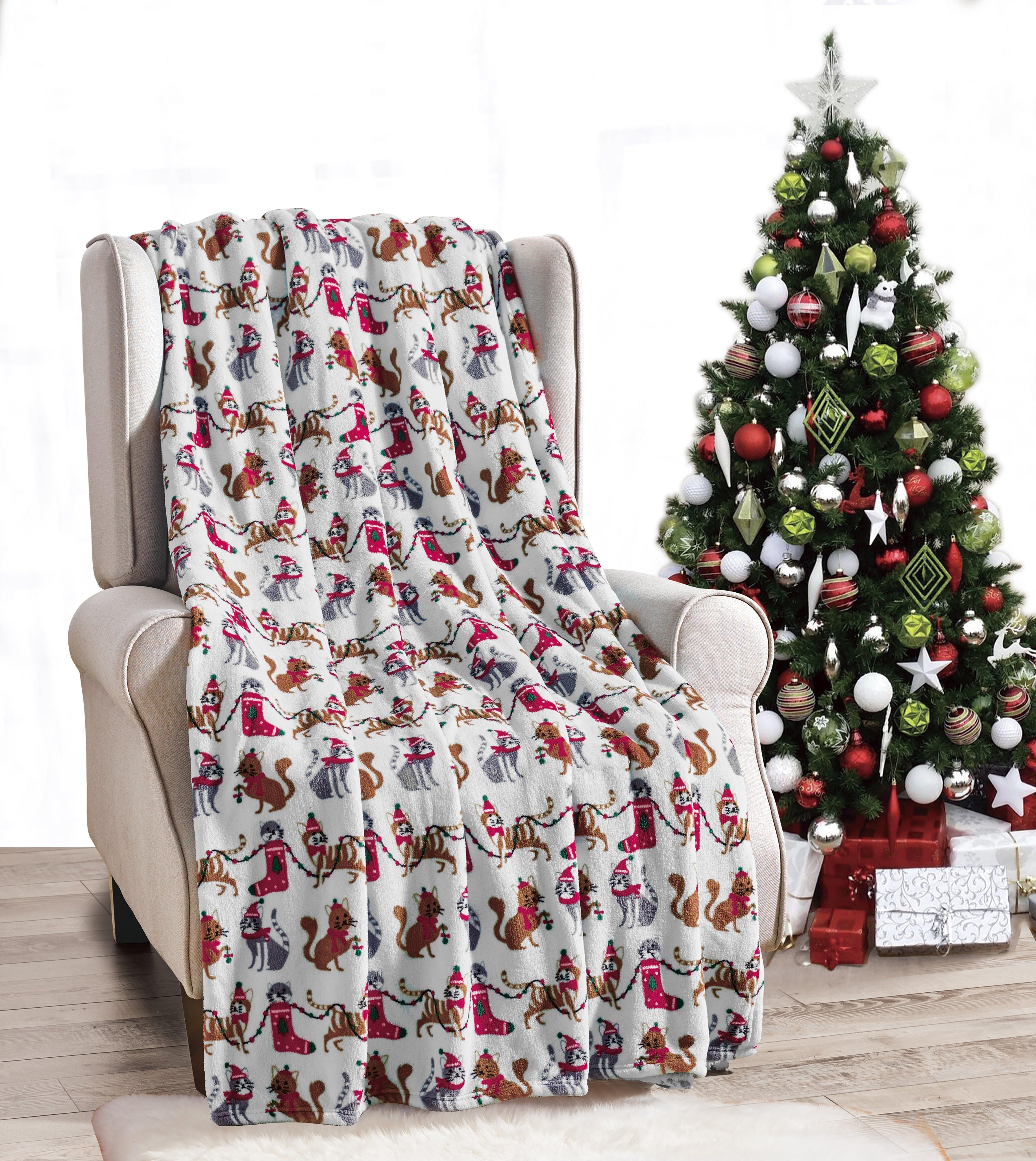 50" x 60" Holiday Velvet Plush Blanket Throw - 50 x 60 inches