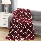 Velvet Plush Sherpa Throw 50" x 60" Velvet Feel - Sherpa Back Throw Blanket