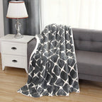 Velvet Plush Sherpa Throw 50" x 60" Velvet Feel - Sherpa Back Throw Blanket