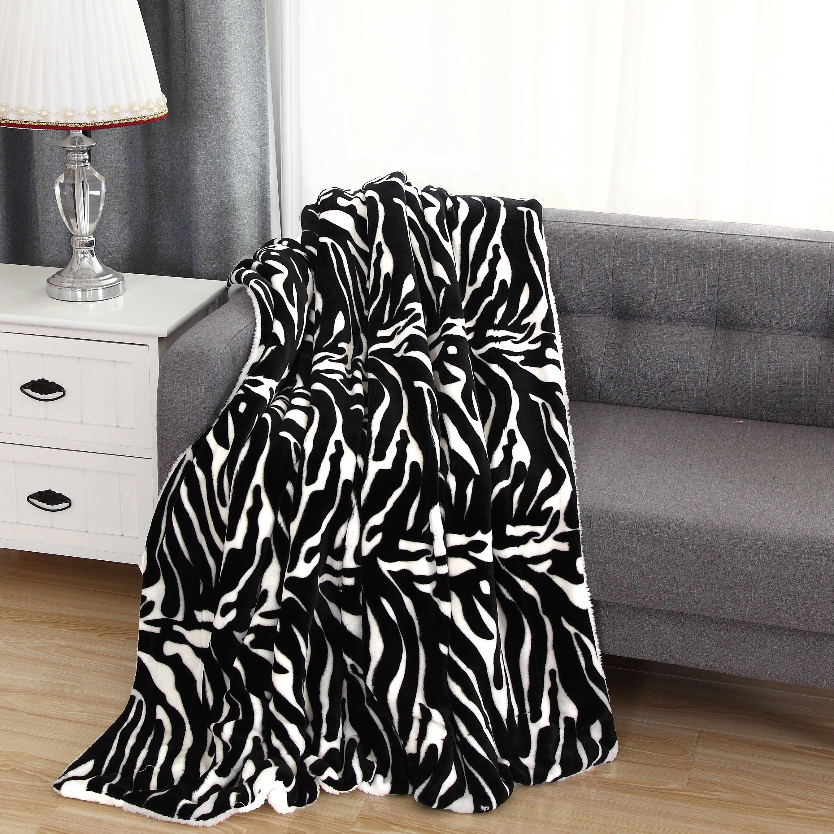 Velvet Plush Sherpa Throw 50" x 60" Velvet Feel - Sherpa Back Throw Blanket
