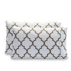Quatrefoil - Moroccan Trellis Pattern - Set of 2 Pillowcases