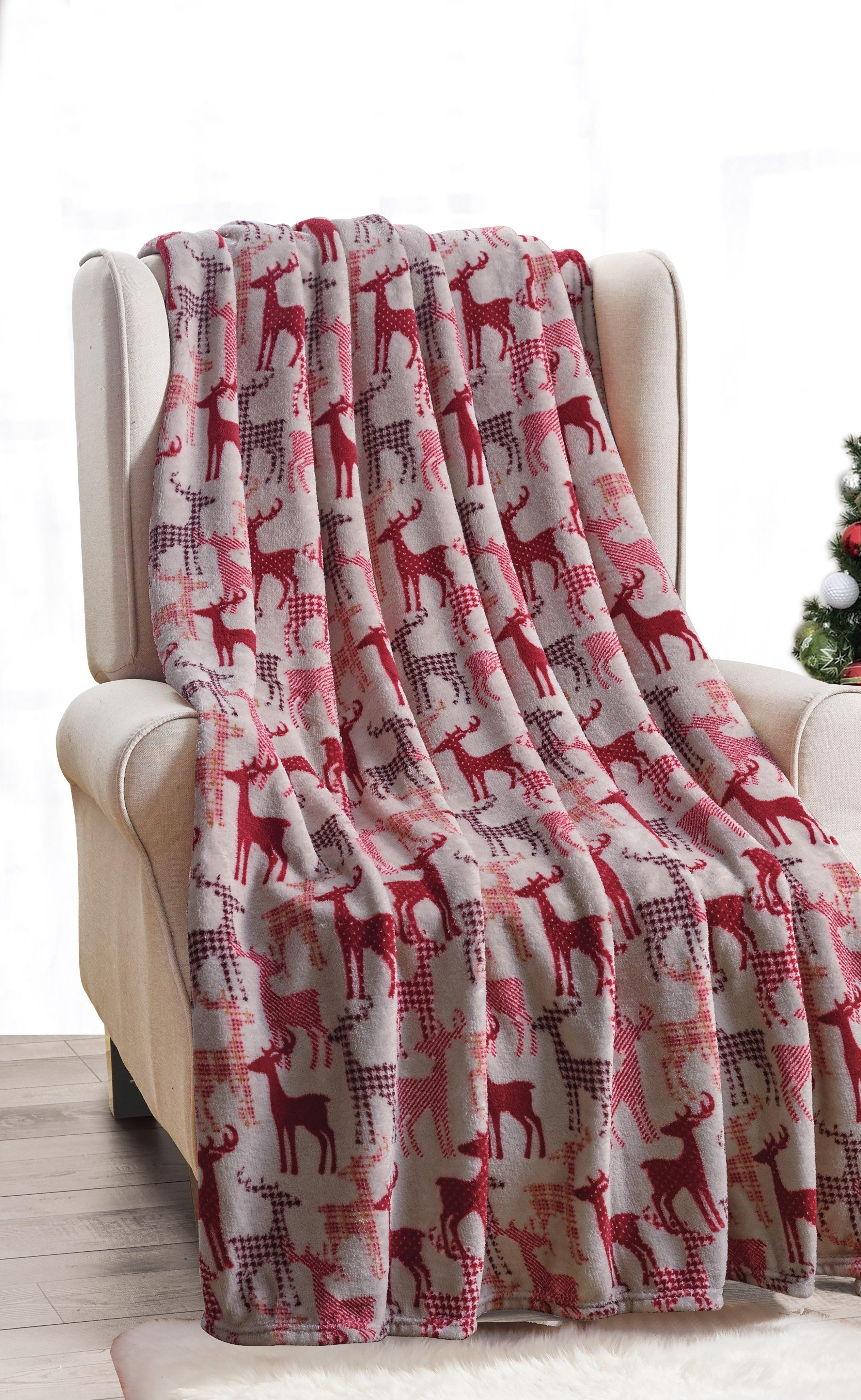 50" x 60" Holiday Velvet Plush Blanket Throw - 50 x 60 inches