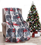50" x 60" Holiday Velvet Plush Blanket Throw - 50 x 60 inches