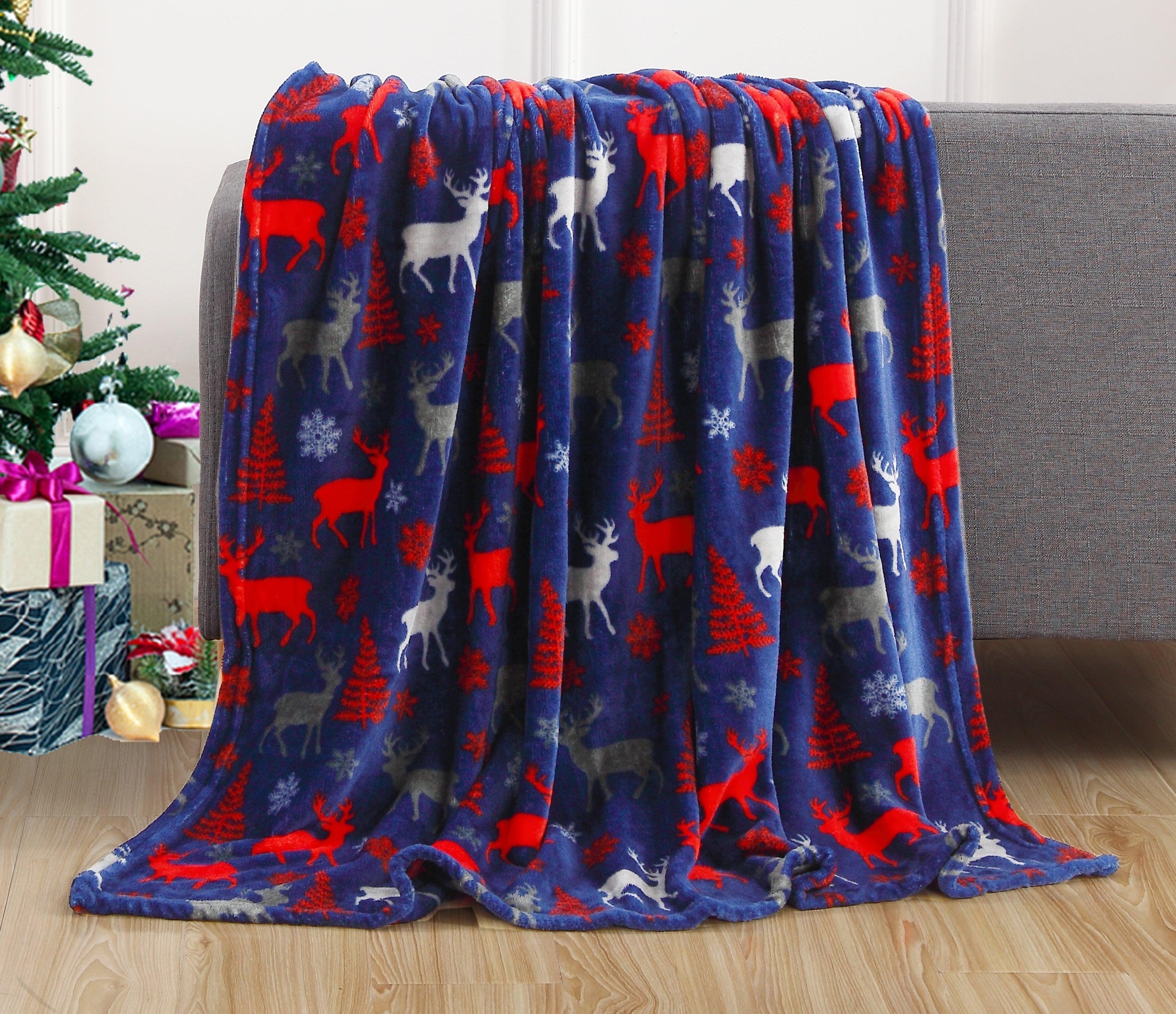 50" x 60" Holiday Velvet Plush Blanket Throw - 50 x 60 inches