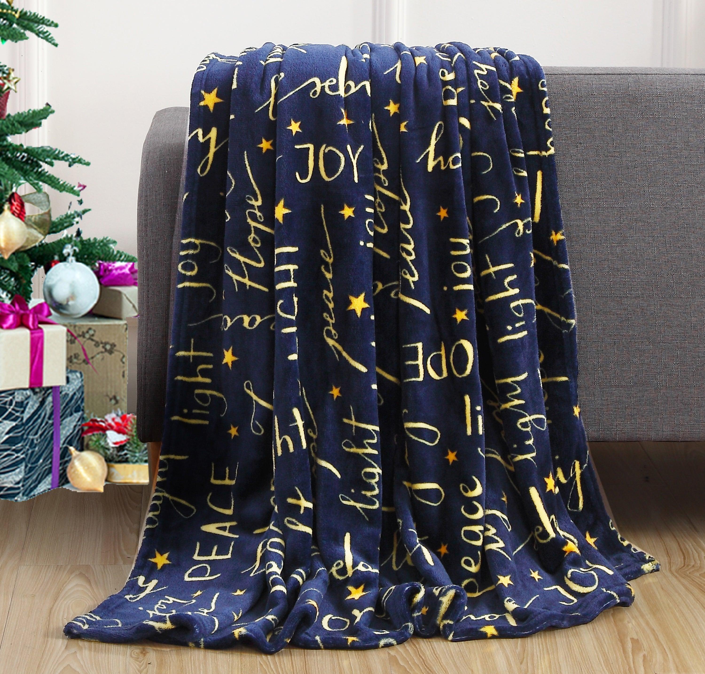 50" x 60" Holiday Velvet Plush Blanket Throw - 50 x 60 inches