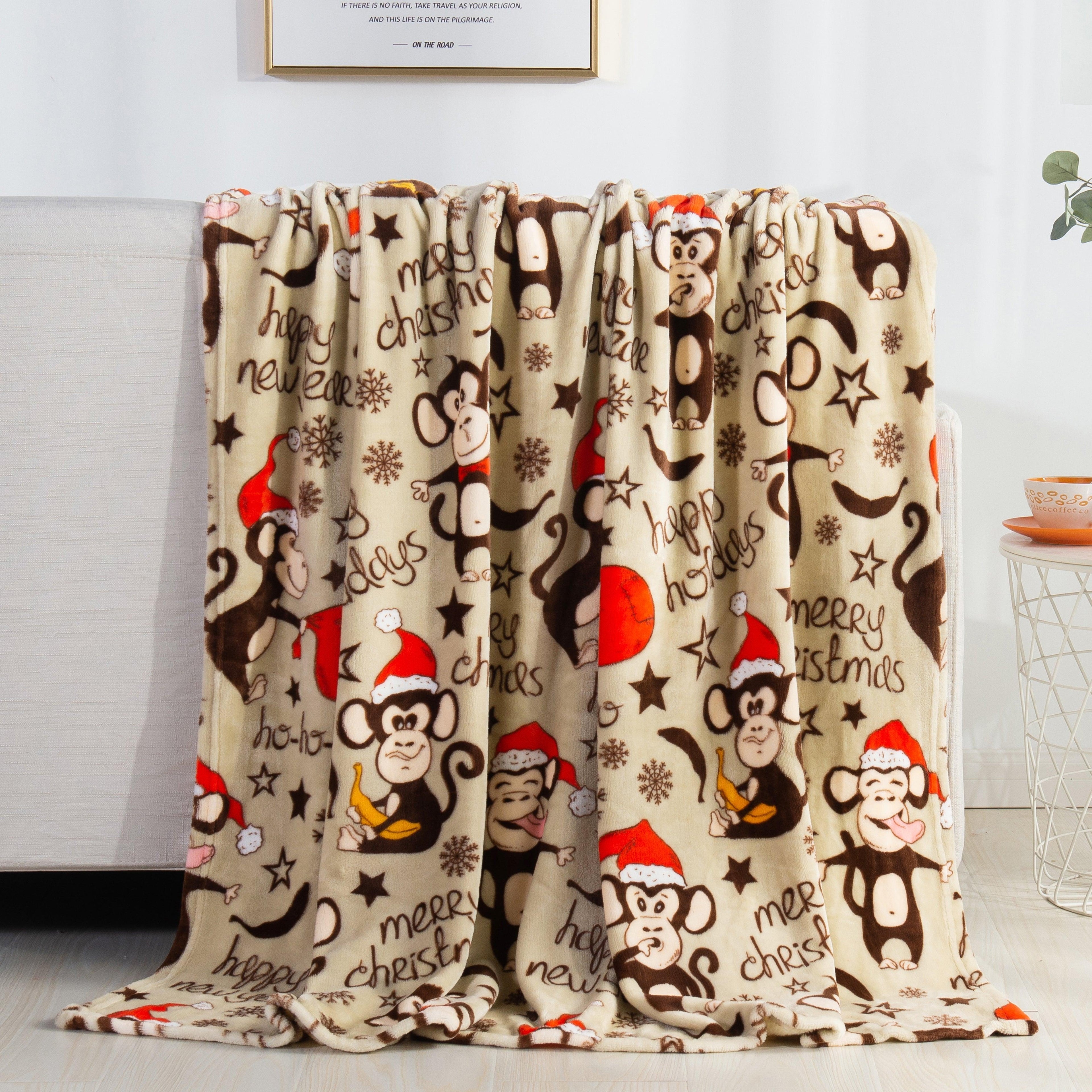 50" x 60" Holiday Velvet Plush Blanket Throw - 50 x 60 inches