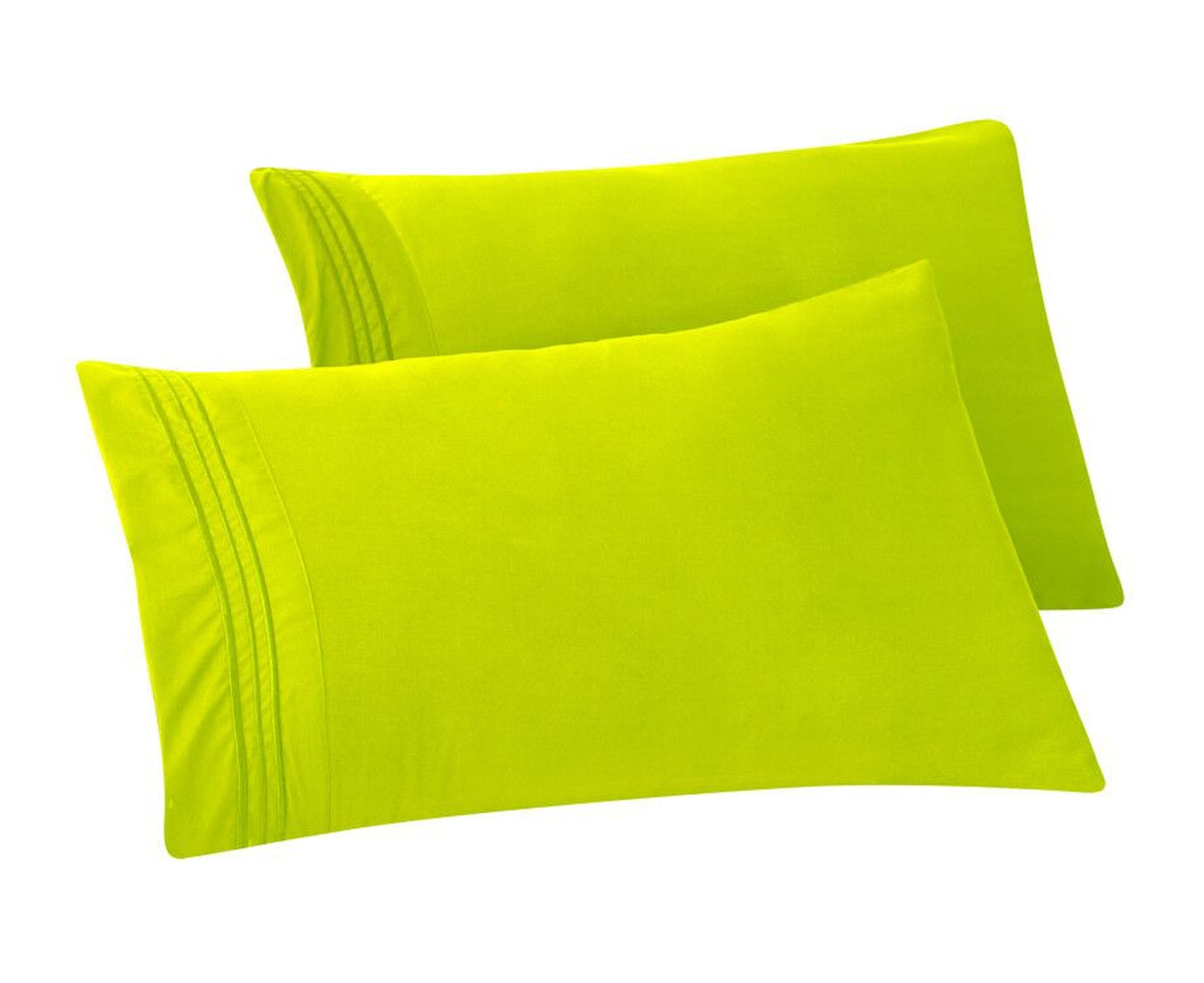Elegant Comfort Set of 2 Pillowcases- 3 Line Embroidery